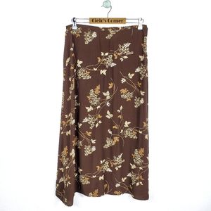 MDL VTG Brown Floral Skirt